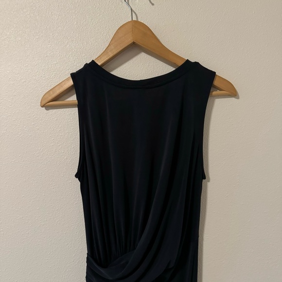 Allison Joy Lexi Knot Stretch Modal Jersey Sleeveless Mini Dress Black LBD-XS - Picture 7 of 9